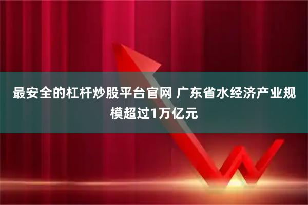 最安全的杠杆炒股平台官网 广东省水经济产业规模超过1万亿元